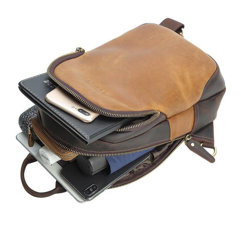 Mens Crossbody Leather Pack