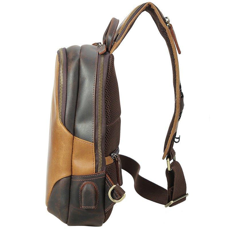 Mens Crossbody Leather Pack