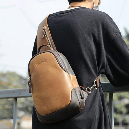 Mens Crossbody Leather Pack