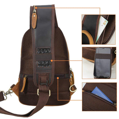 Mens Crossbody Leather Pack