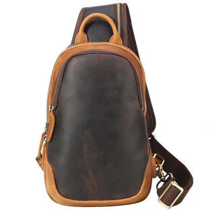 Mens Crossbody Leather Pack