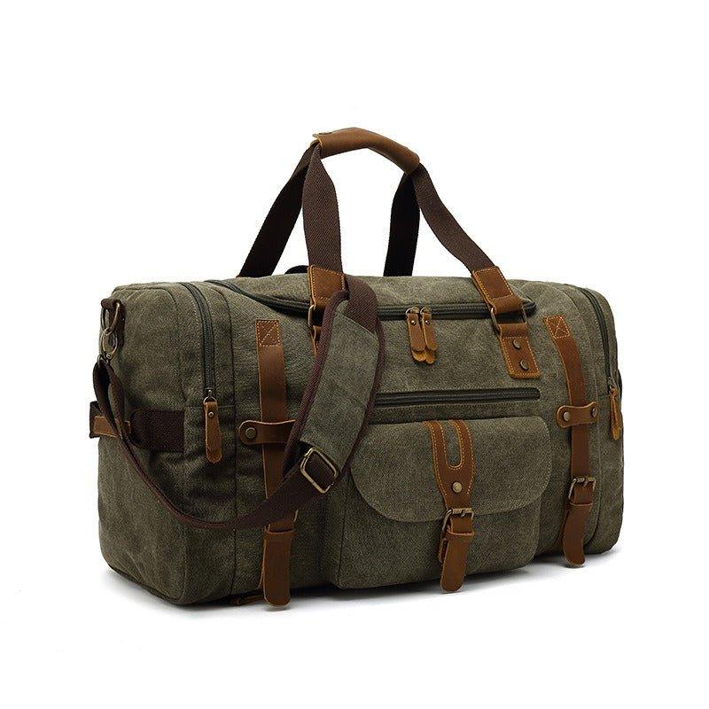 Mens Duffle Bag Canvas for Gym with Shoe Pocket