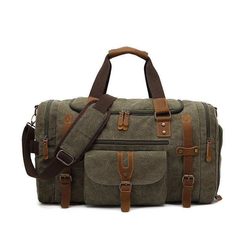 Mens Duffle Bag Canvas for Gym with Shoe Pocket