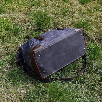 Large Waxed Canvas Travel Duffle Bag