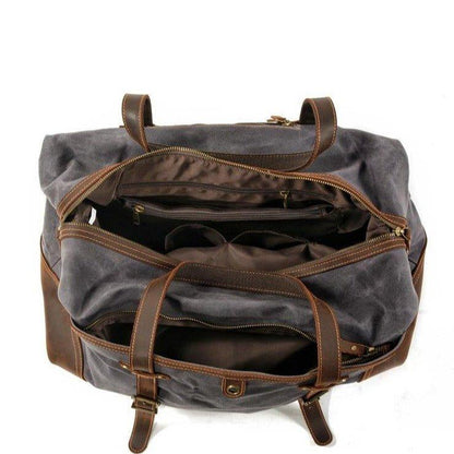 Large Waxed Canvas Travel Duffle Bag