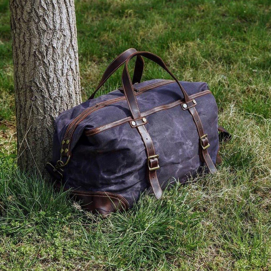 Large Waxed Canvas Travel Duffle Bag