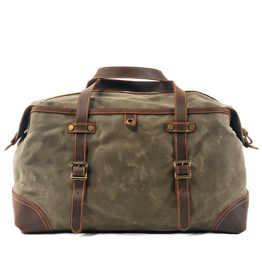 Large Waxed Canvas Travel Duffle Bag