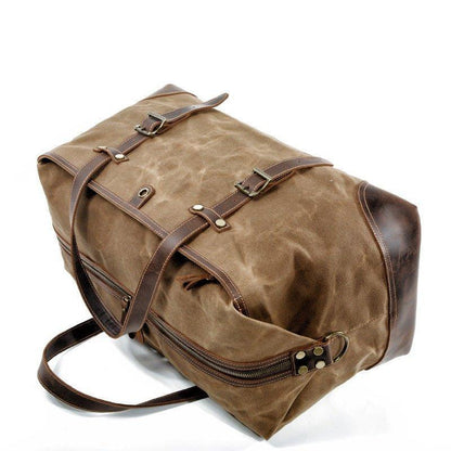 Large Waxed Canvas Travel Duffle Bag