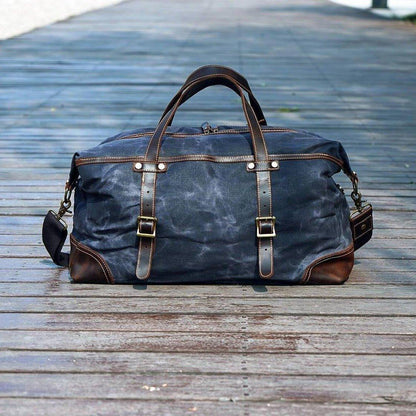 Large Waxed Canvas Travel Duffle Bag