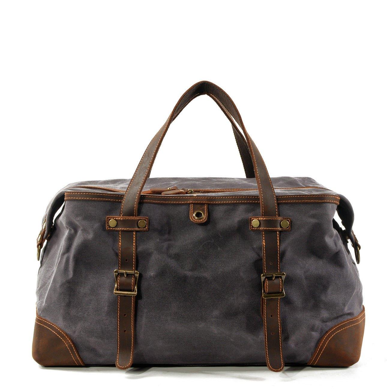 Large Waxed Canvas Travel Duffle Bag