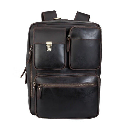 Woosir Mens Genuine Leather Briefcase Brown