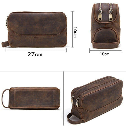 Woosir Mens Leather Dopp Kit Bag