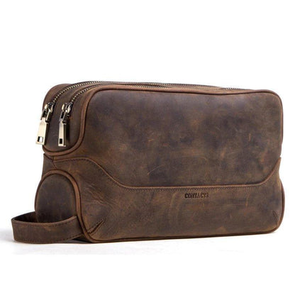 Woosir Mens Leather Dopp Kit Bag