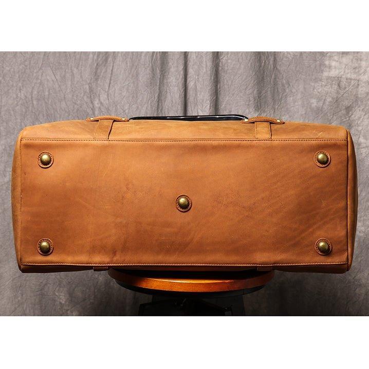 Mens Vintage Leather Duffle Bag