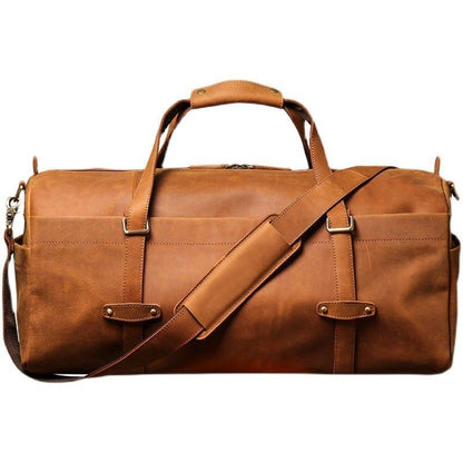 Mens Vintage Leather Duffle Bag