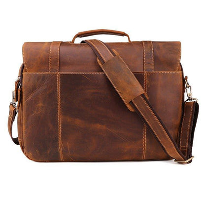 Woosir Mens Leather Laptop Messenger Bag