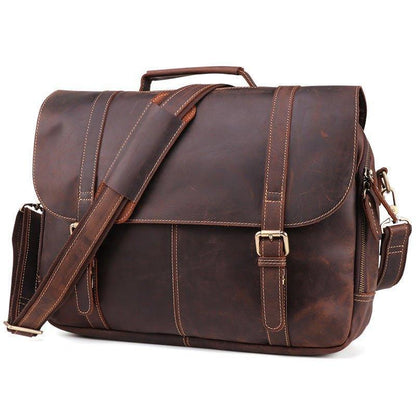 Woosir Mens Leather Laptop Messenger Bag