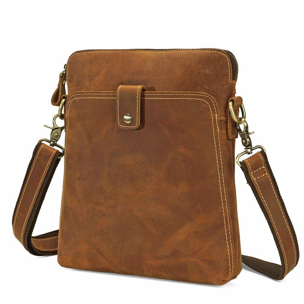 Woosir Mens Leather Shoulder Bags Brown