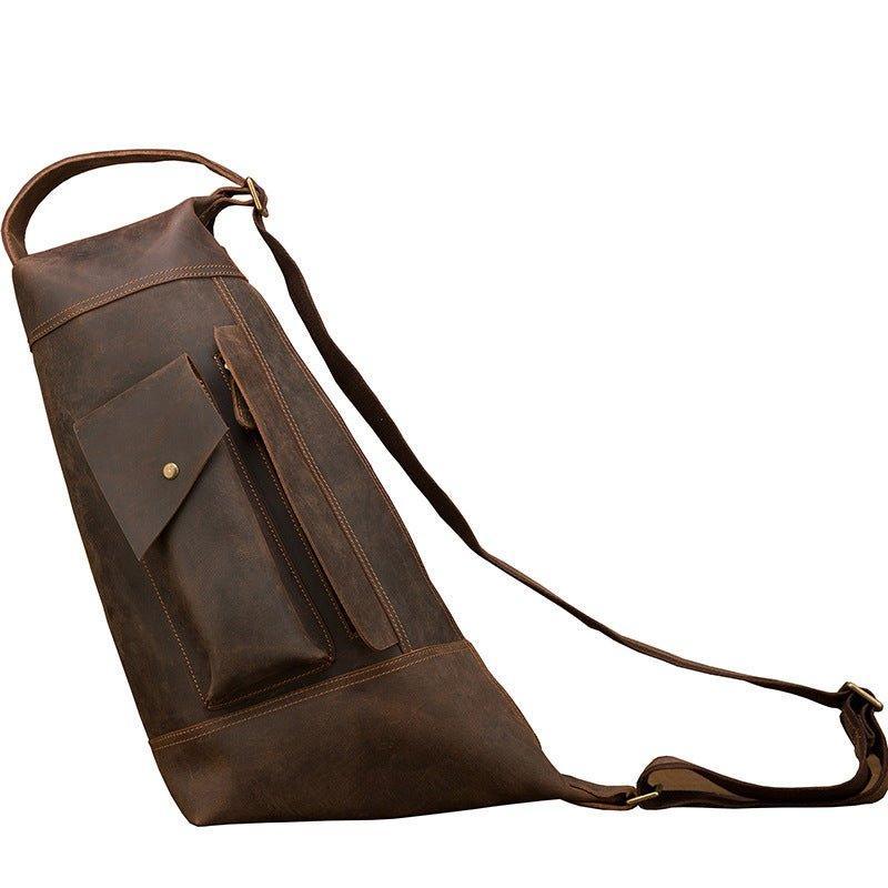 Mens Leather Sling Backpack