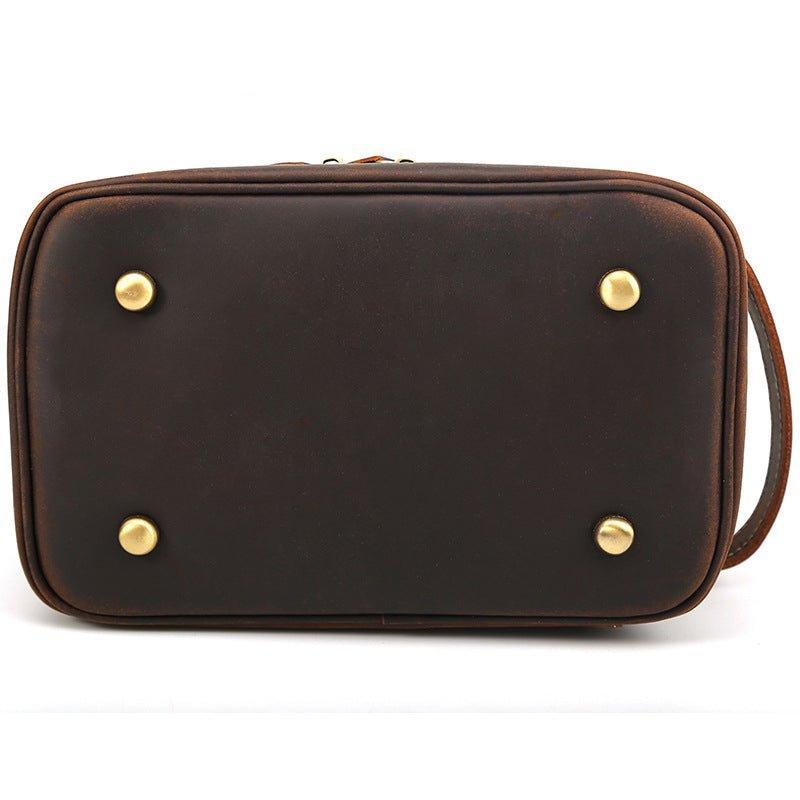 Woosir Mens Leather Travel Toiletry Bag