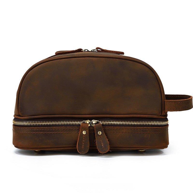 Woosir Mens Leather Travel Toiletry Bag