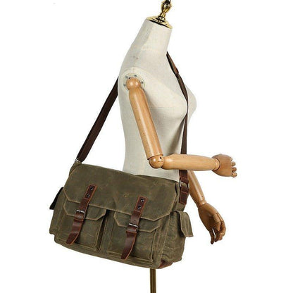 Vintage Canvas Messenger Bag for Laptop