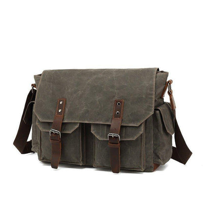 Vintage Canvas Messenger Bag for Laptop