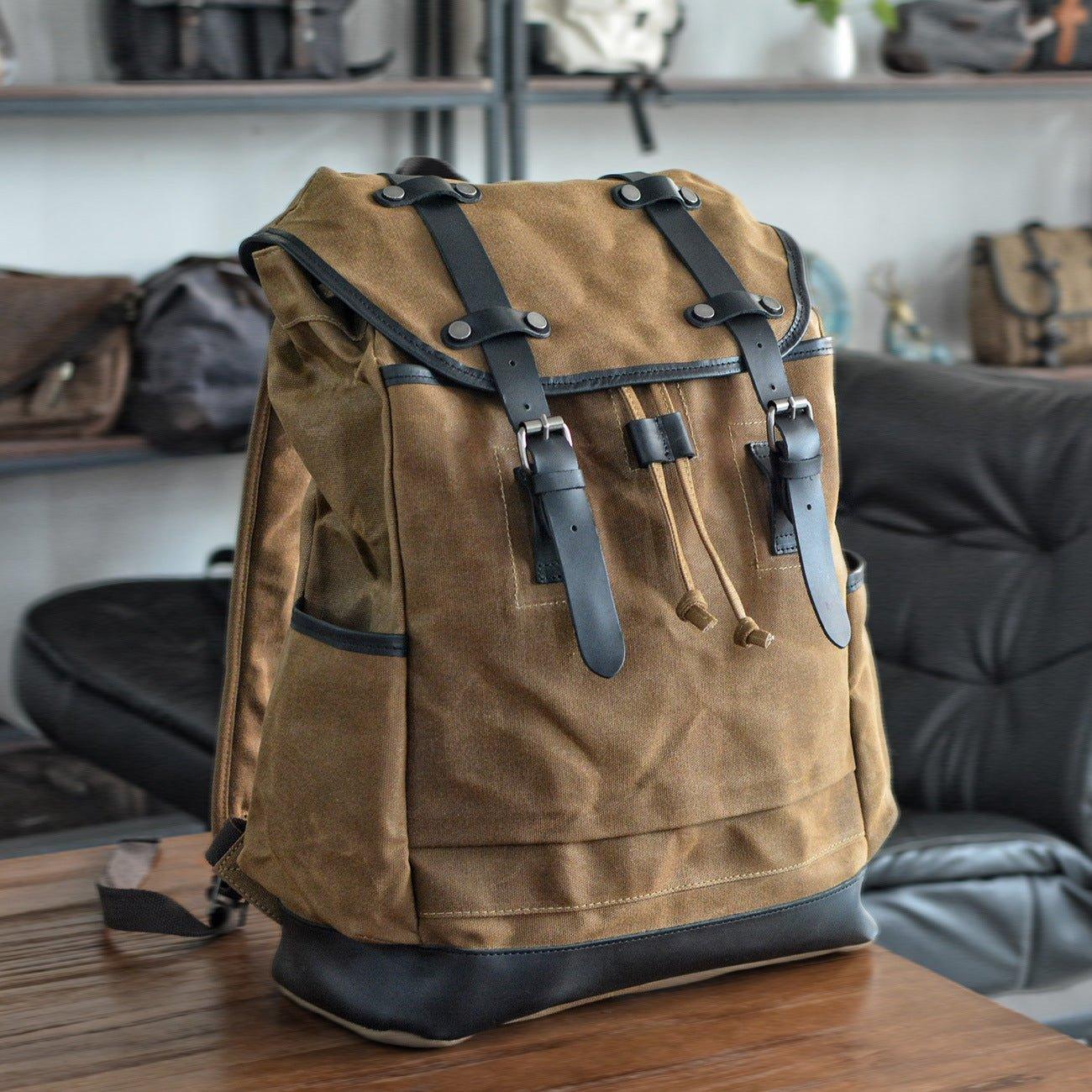 Men's Large Canvas Vintage Travel Backpack