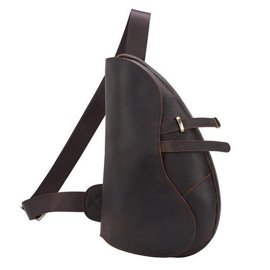 Mens Leather Sling Bag Casual Crossbody Bags