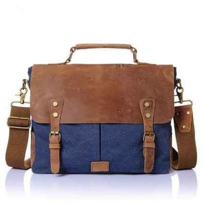 Messenger Bag Satchel Vintage Canvas Leather