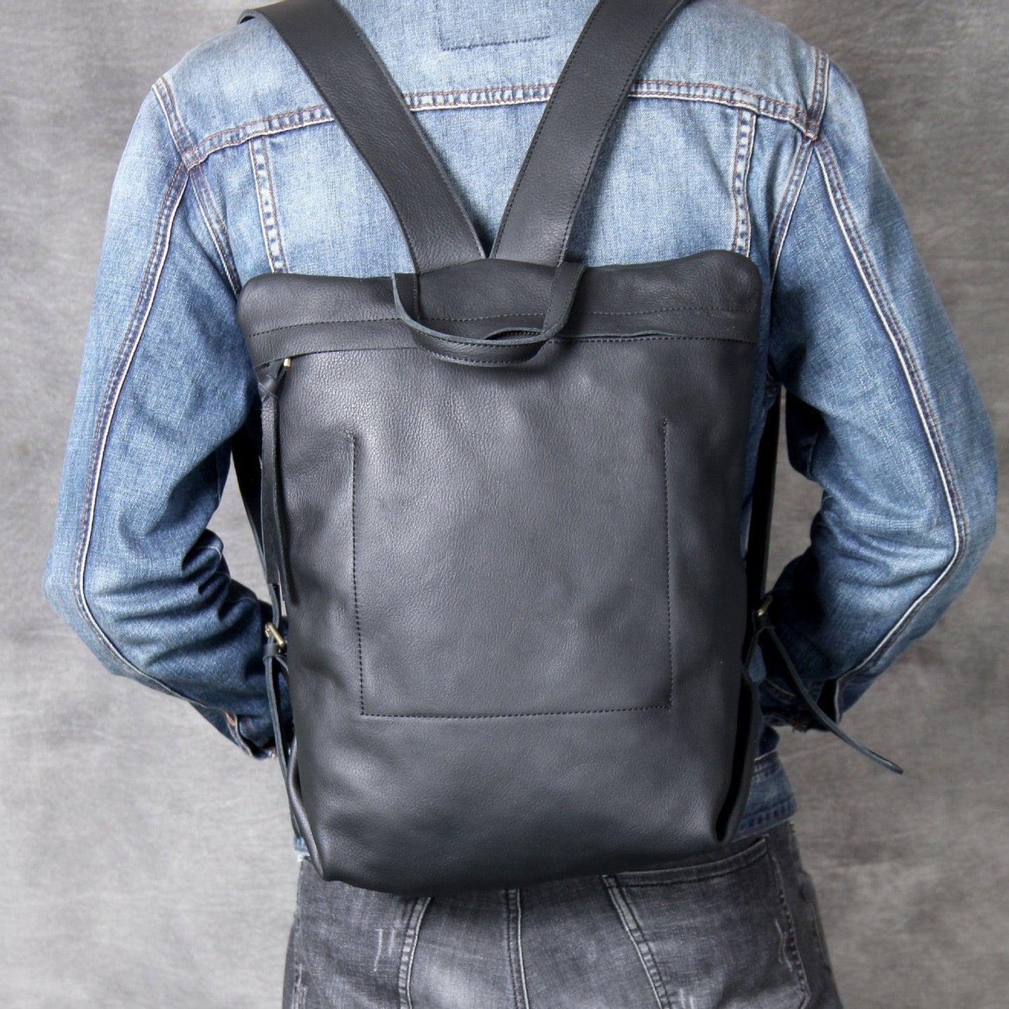 Woosir Minimalist Leather Backpack for Men