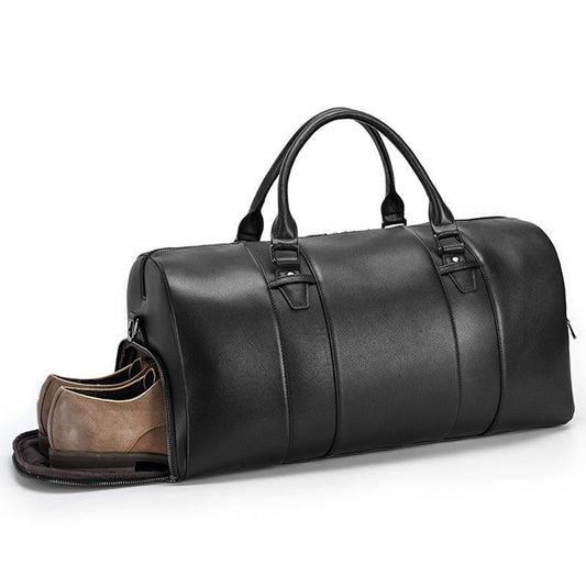 Woosir Modern Man Travel Bag Leather Black