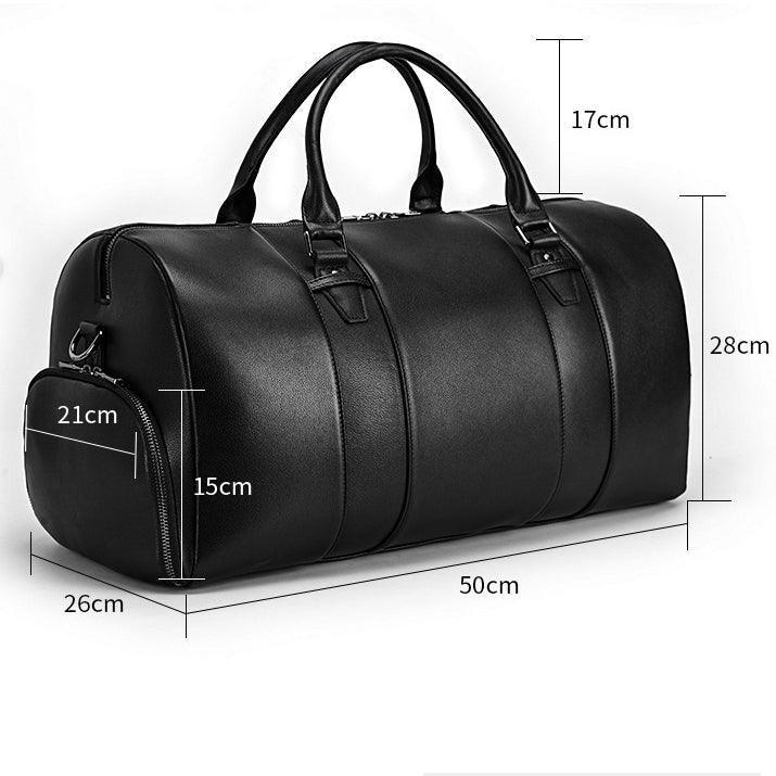 Woosir Modern Man Travel Bag Leather Black