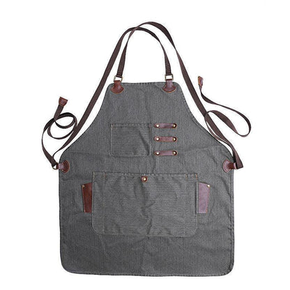 Woosir Quality Leather Work Apron With Pockets