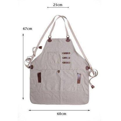 Woosir Quality Leather Work Apron With Pockets