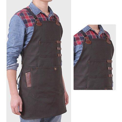 Woosir Quality Leather Work Apron With Pockets