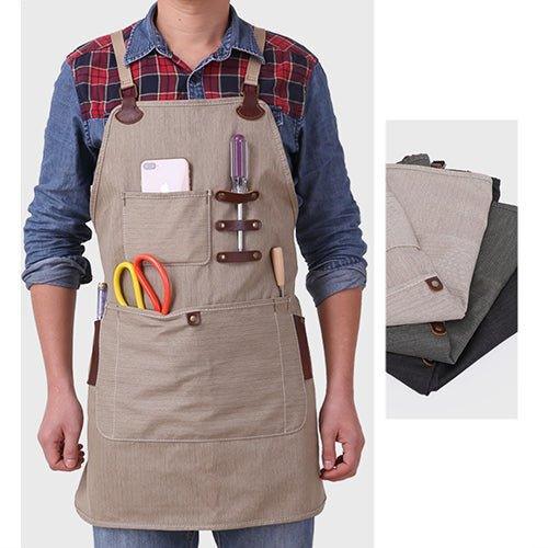 Woosir Quality Leather Work Apron With Pockets