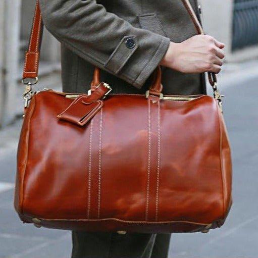 Real Leather Duffel Bags For Men 18 Inch