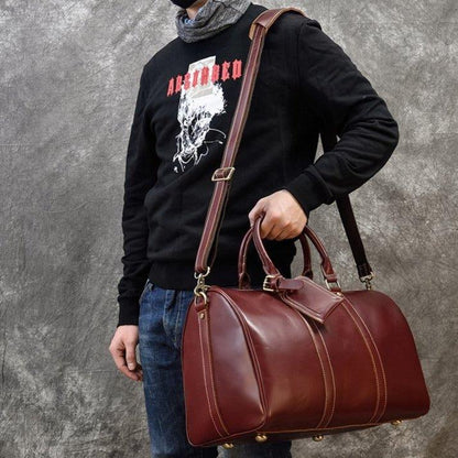 Real Leather Duffel Bags For Men 18 Inch