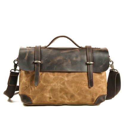 Woosir Retro Canvas Messenger Bag Briefcase Motorcycle Bags