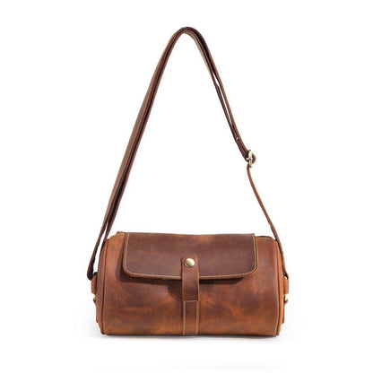 Woosir Retro Cylindrical Small Shoulder Bag Men Women