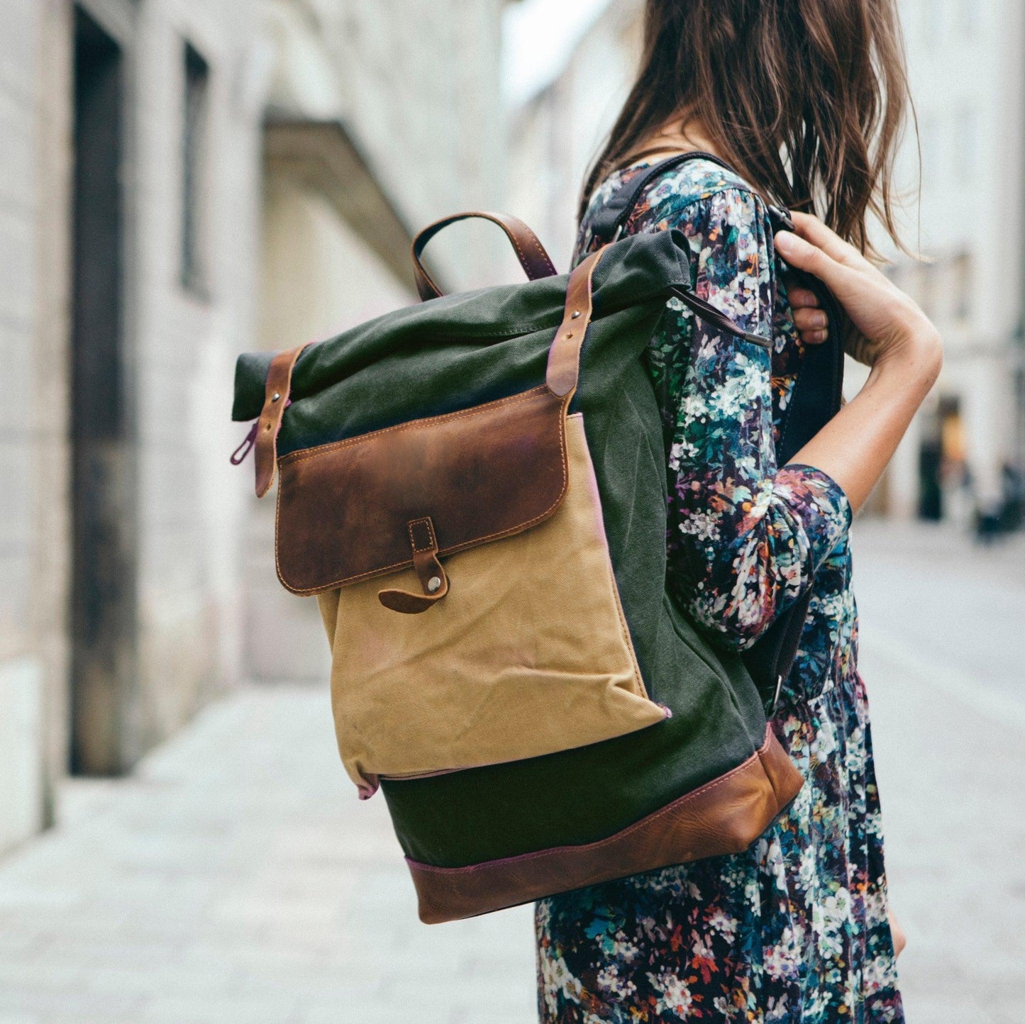 Rolltop Canvas Backpacks