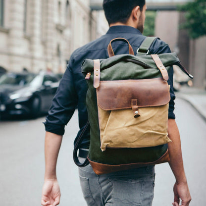 Rolltop Canvas Backpacks