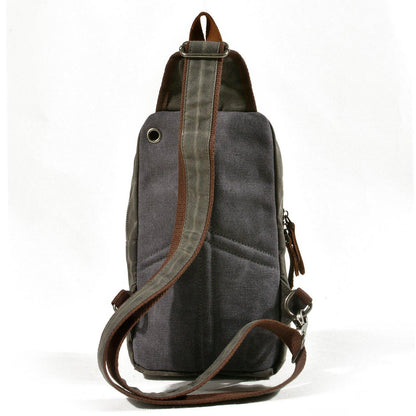 Woosir Sling Backpack Mens Waxed Canvas Crossbody Bag