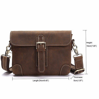 Woosir Small Leather Shoulder Bag Brown