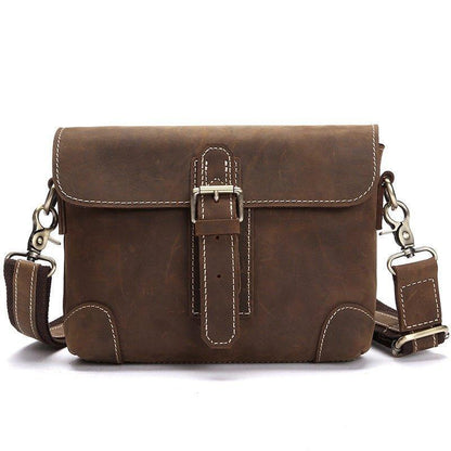 Woosir Small Leather Shoulder Bag Brown