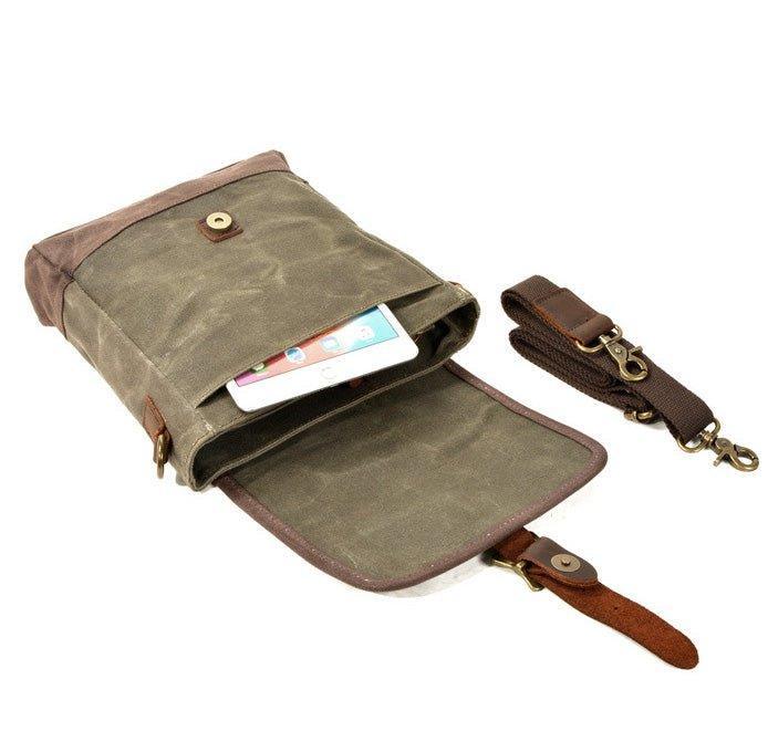 Small Canvas Messenger Bag Crossbody Vintage