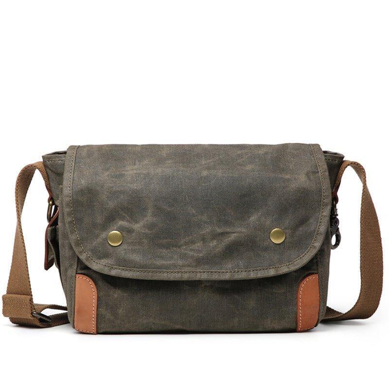 Small Messenger Bag Waxed Canvas Mens