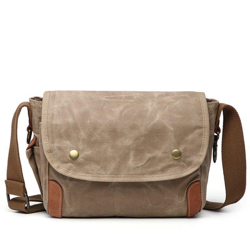 Small Messenger Bag Waxed Canvas Mens