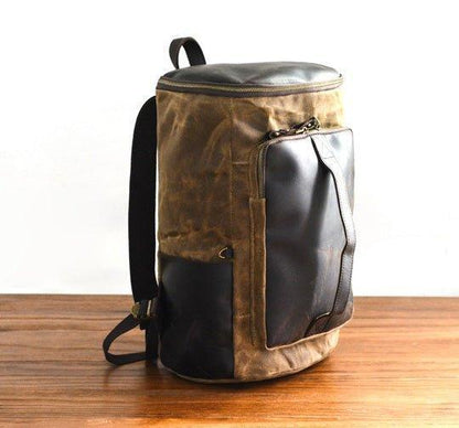 Large Wax Canvas Backpack Vintage Mens